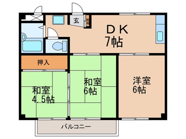 サンハイツ村上の物件間取画像